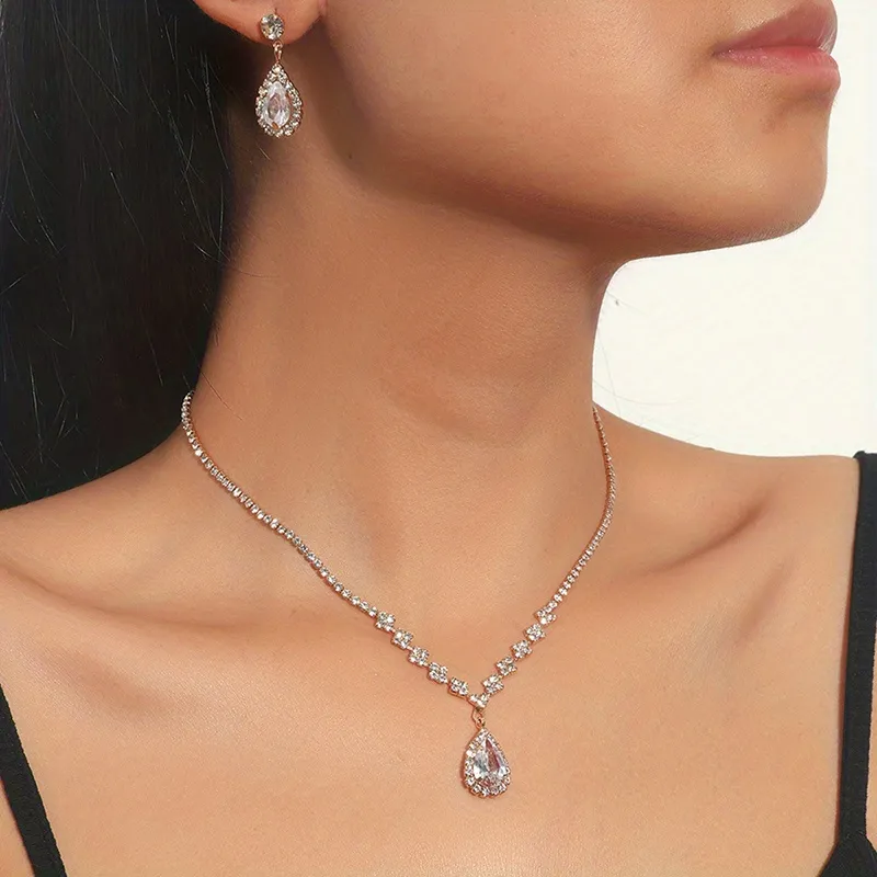 Zircon Decor Jewelry Set