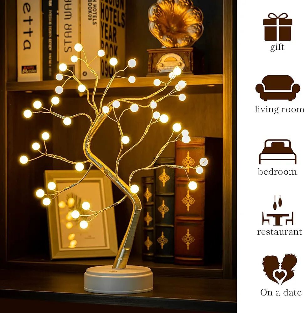 Decoration Led Tree, Diy Artificial Tree Lamp For Christmas Desktop Indoor Decoration Night Light