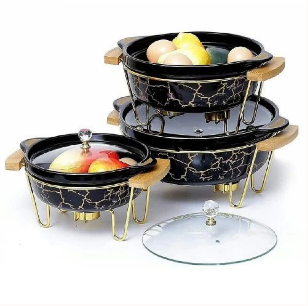 3PCS CERAMIC BOWL WARMERS 