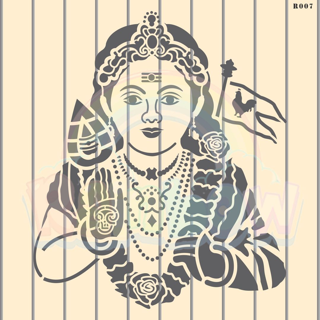 R007_Bala Murugan Wall Stencil