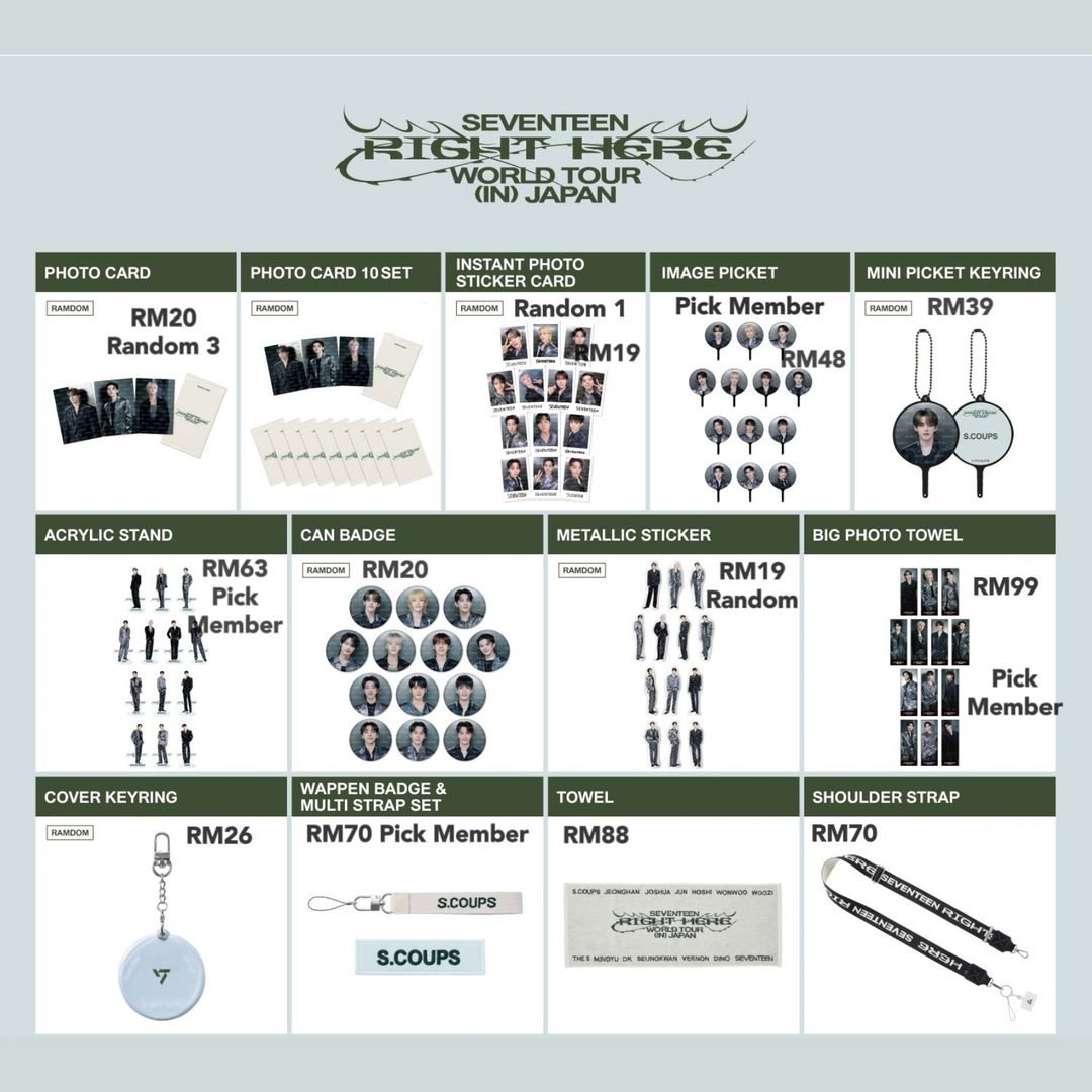 SEVENTEEN RIGHT HERE WORLD TOUR IN JAPAN OFFICIAL MD ‼️Need EMS, ETA March 2025‼️