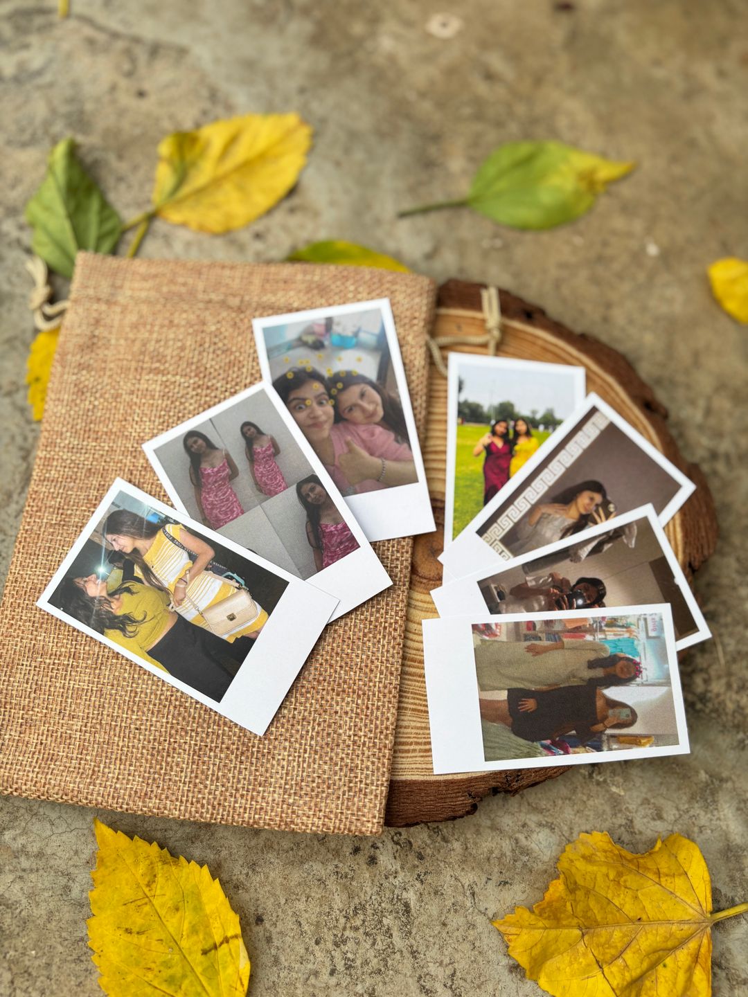 30 Rectangles Polaroids with jute Bag