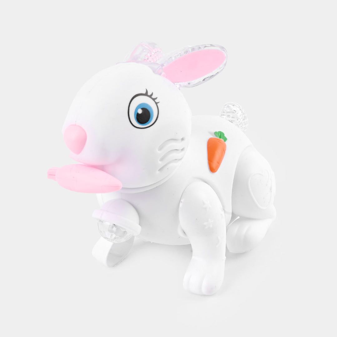 Jouet musical/lumineux en forme de lapin pour enfants 