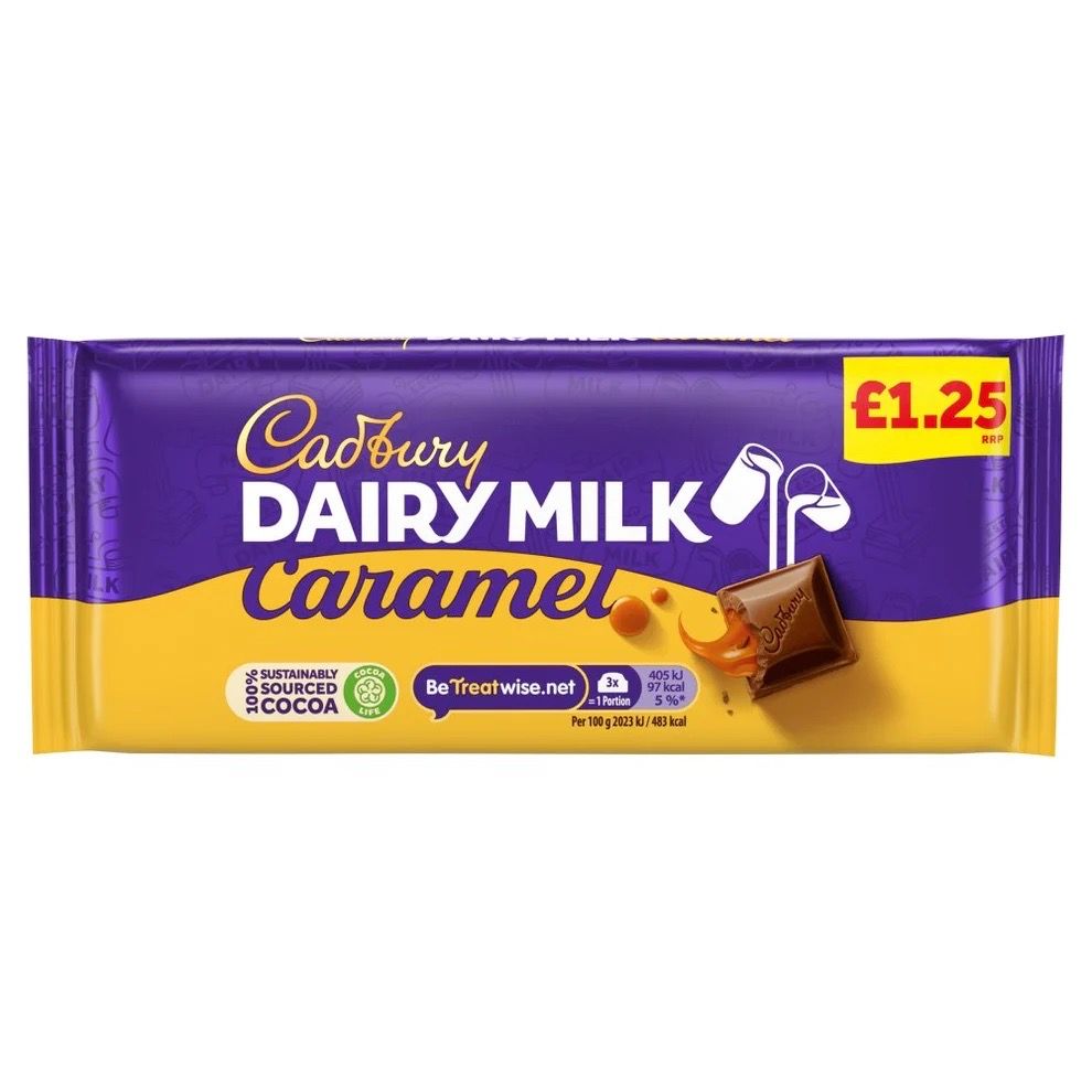 Cadbury Dairy Milk Caramel Chocolate Bar 120g