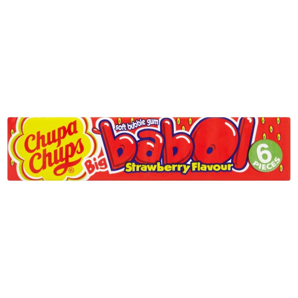 Chupa Chups Big Babol Strawberry Flavour Soft Bubble Gum 27.6g 