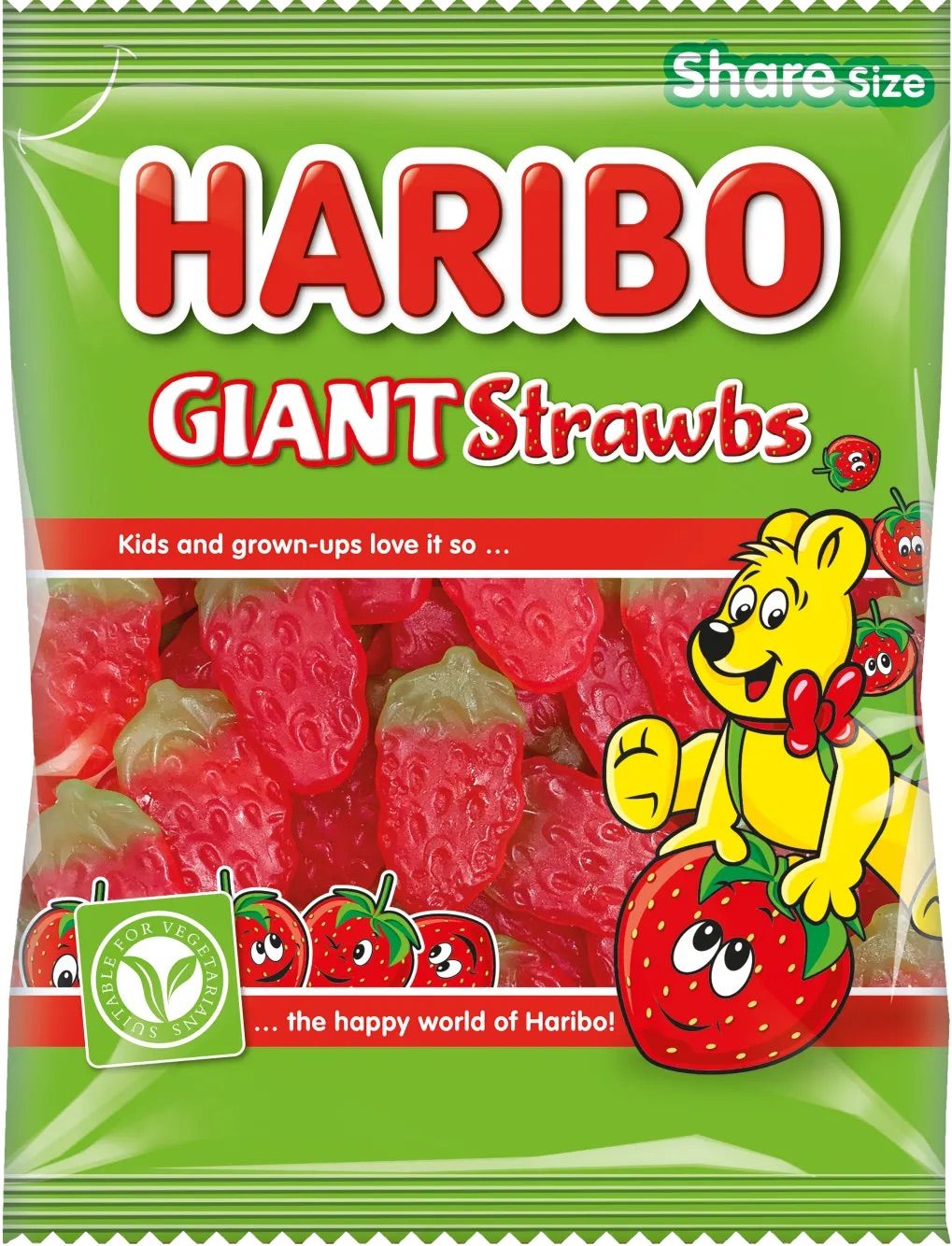 HARIBO Giant Strawbs 140g