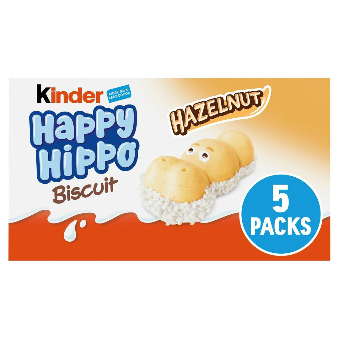 Kinder Happy Hippo Hazelnut Biscuits 5 Pack 103g