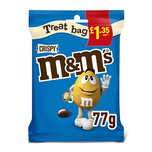 M&M's Crispy Milk Chocolate Bites Treat Bag 77g