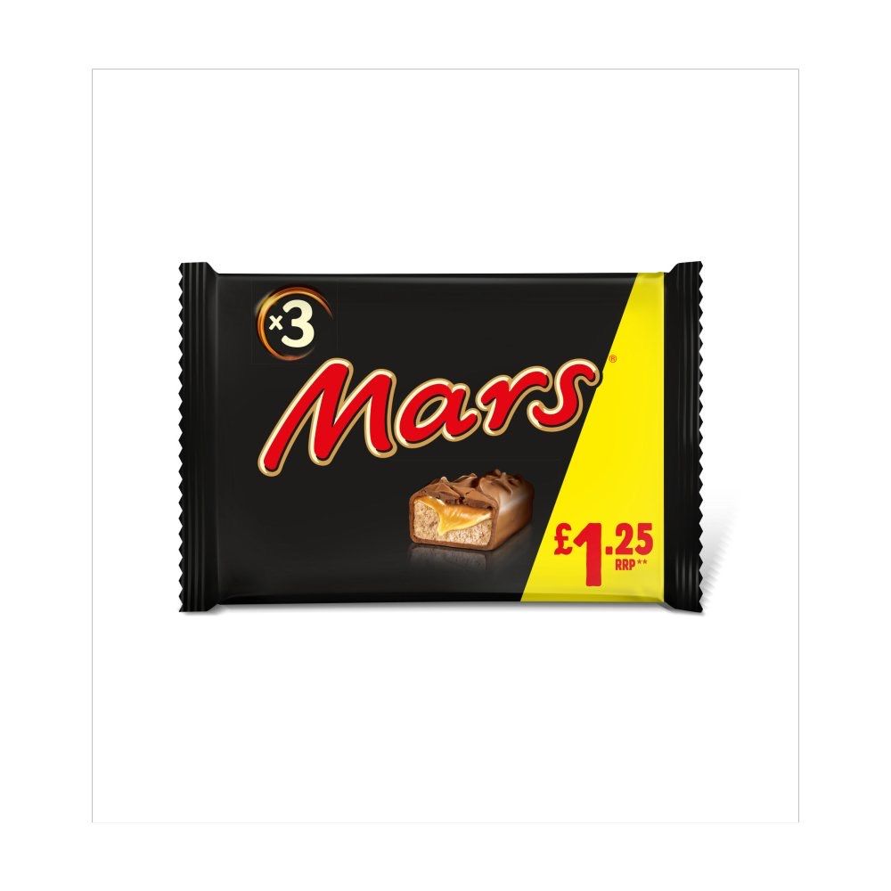 Mars Caramel, Nougat & Milk Chocolate Snack Bars 3 Pack 118.2g