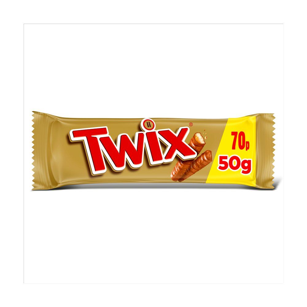 Twix Caramel & Milk Chocolate Fingers Biscuit Snack Bar 50g