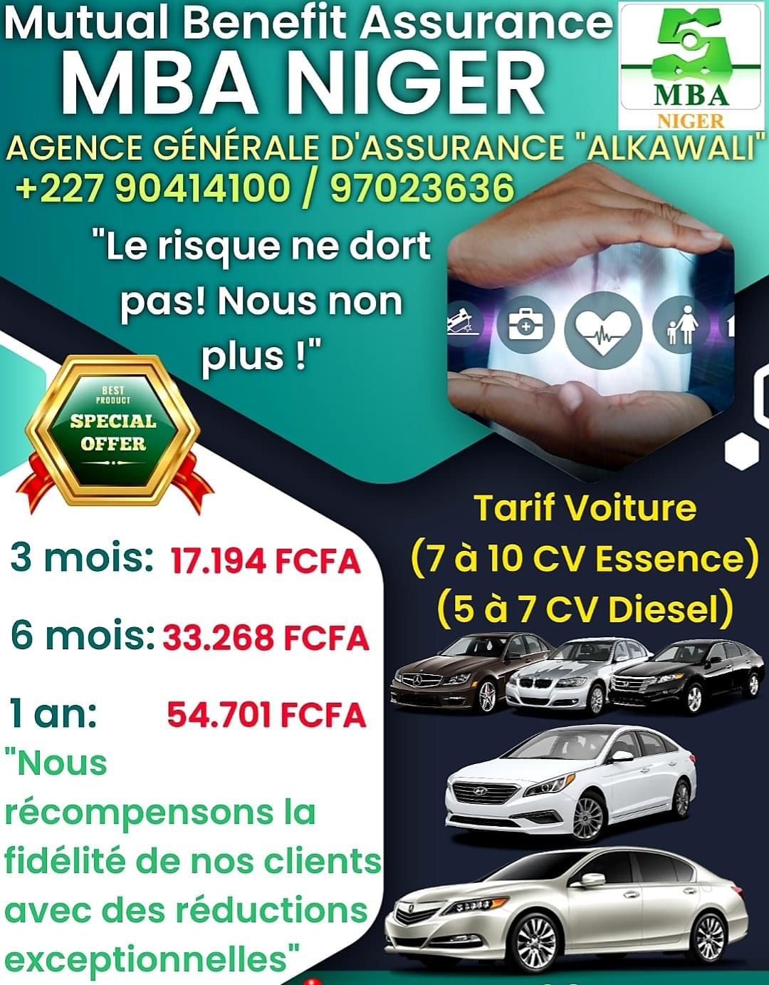 Assurance automobile ; VP 7 a 10 CV; 1 an