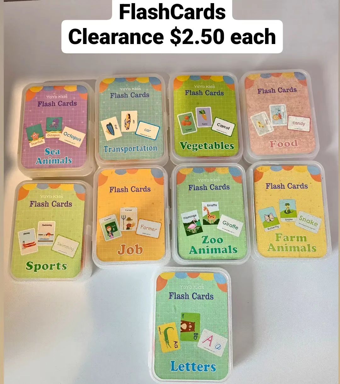 CLEARANCE FLASHCARDS (INSTOCK)