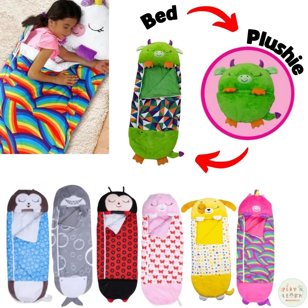 CUTE PLUSHIE + SLEEPING BAG (INSTOCK)