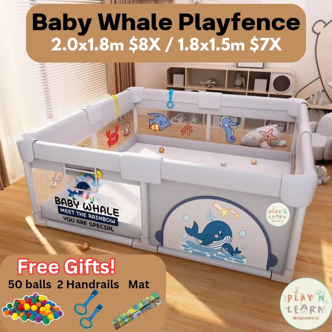 BABY WHALE PLAYFENCE (INSTOCK)