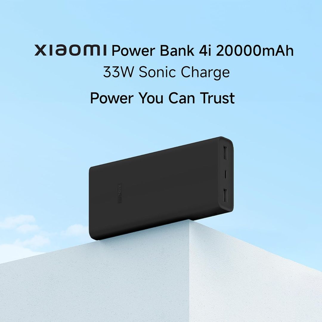 Xiaomi PowerBank 4i 20000mAh 33W Super Fast Charging PD | Power Delivery | QC 3.0|Type C Input & Output |Triple Output Ports