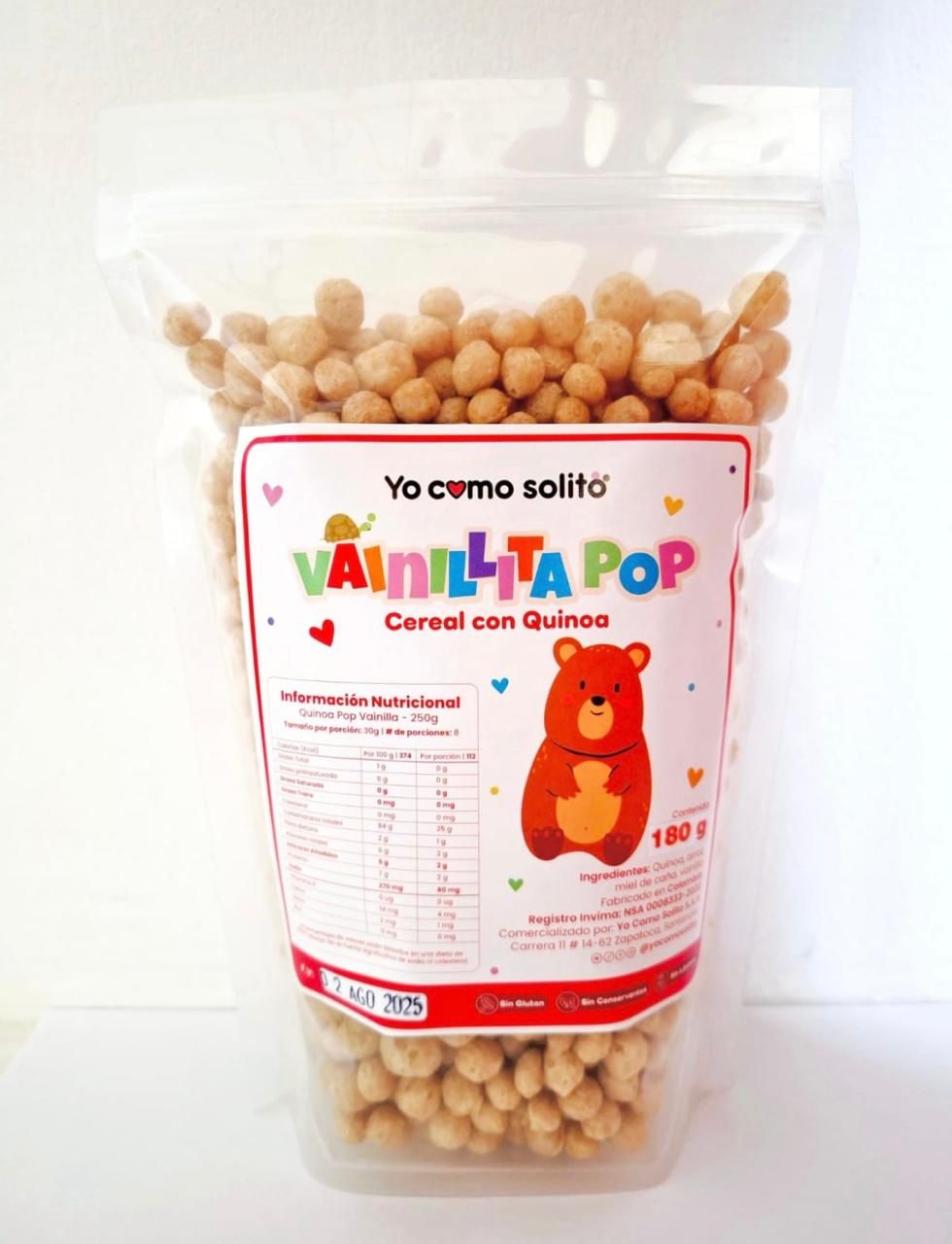 Vainillita Pop (cereal con quinoa) x 180g