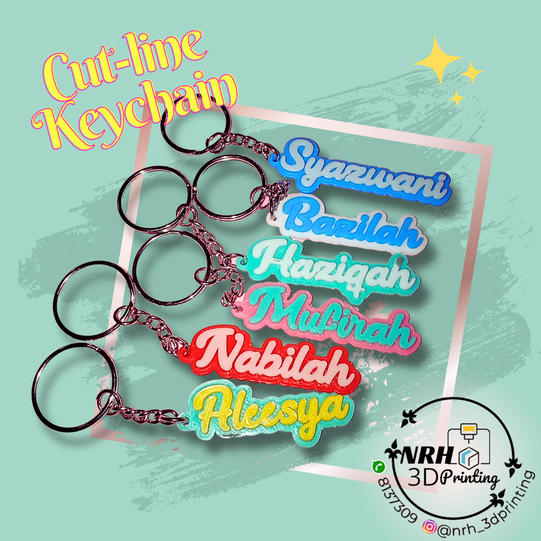 Cut-line Keychain