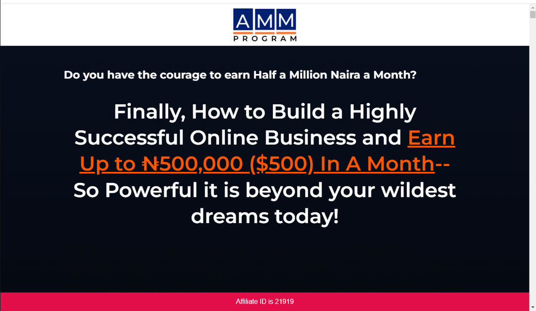 Affiliate Money Mastery Program