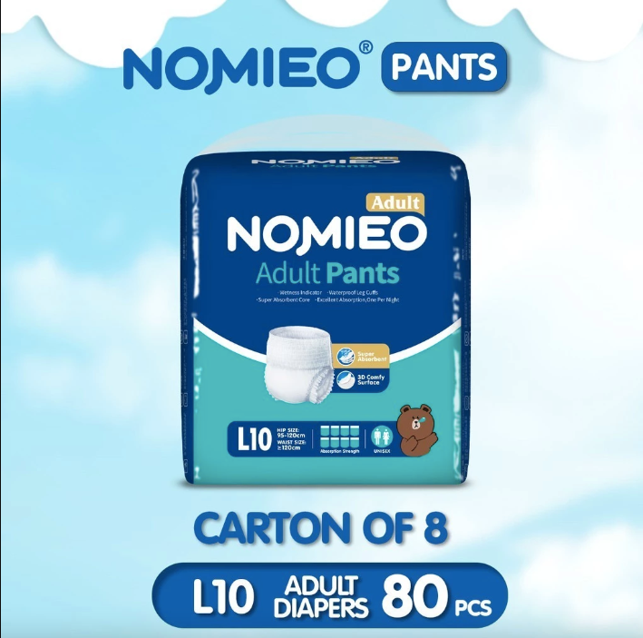 [CARTON] NOMIEO Adult Diaper - Pants L 10s