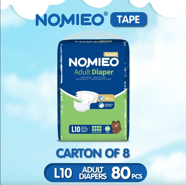 [CARTON] NOMIEO Adult Diaper - Tape L 10s