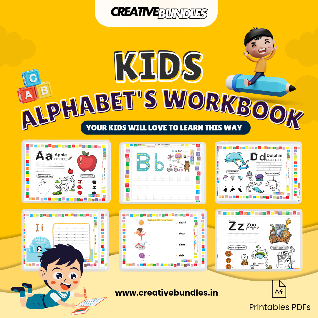 Kids Coloring Worksheet Learn Alphabets