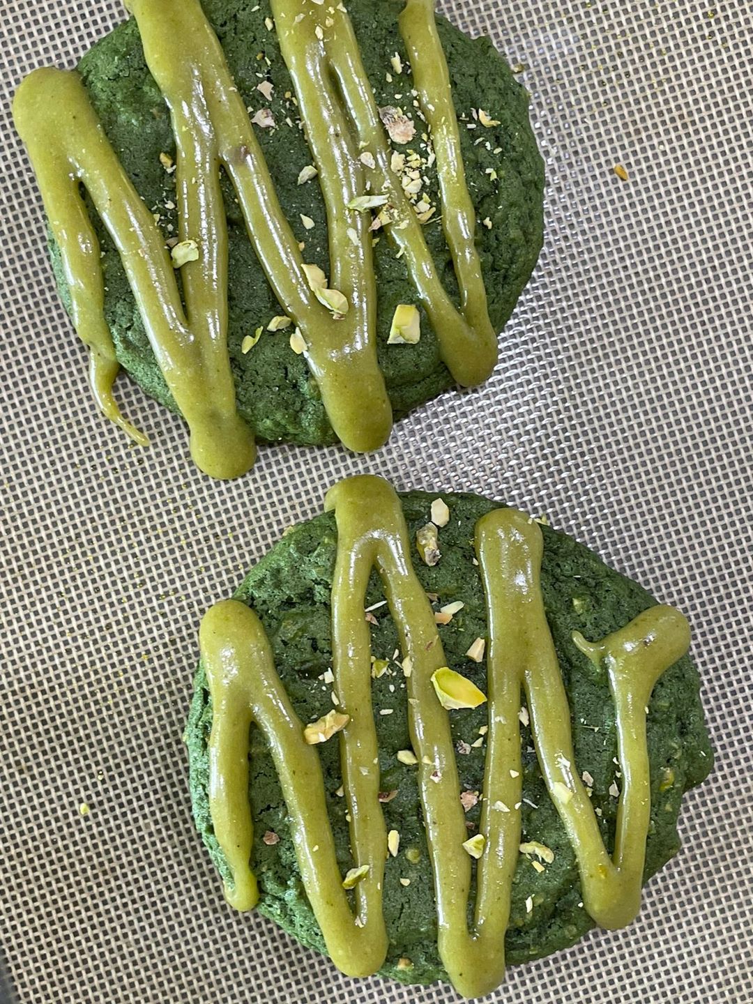 Matcha Pistachio Cookies