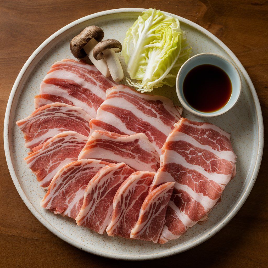 Iberico Pork Belly Shabu Shabu, 500g – $18.00