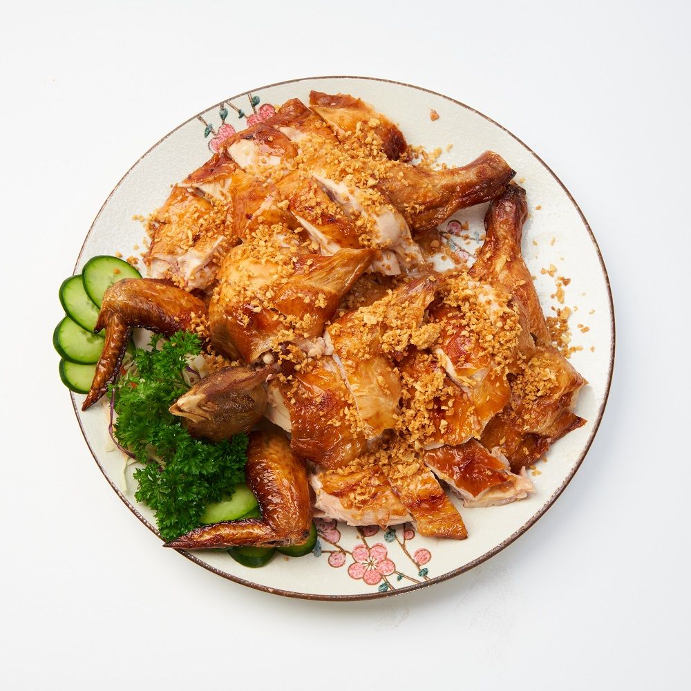 蒜香金凤鸡 (Garlic Roasted Golden Chicken)