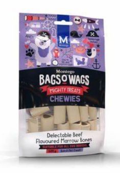 MONTEGO BAG O WAGS MIGHTY TREATS CHEWIES 500G