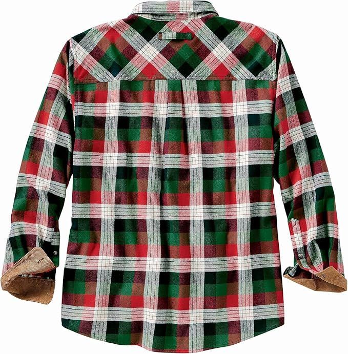 Legendary Whitetails Men's Buck Camp Flannel, Long Sleeve Plaid Button Down Casual Shirt