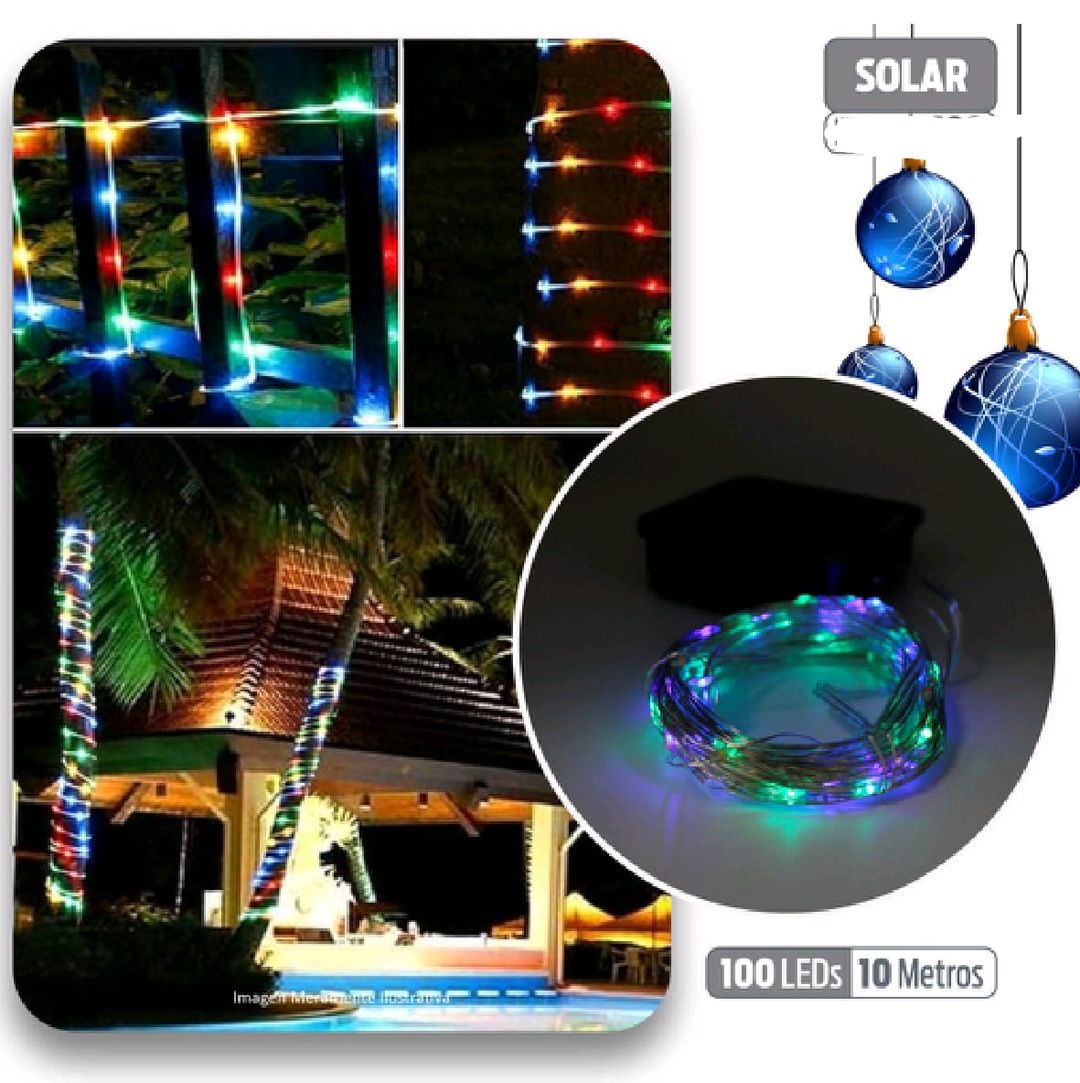 Led Con Placa Solar Para Navidad