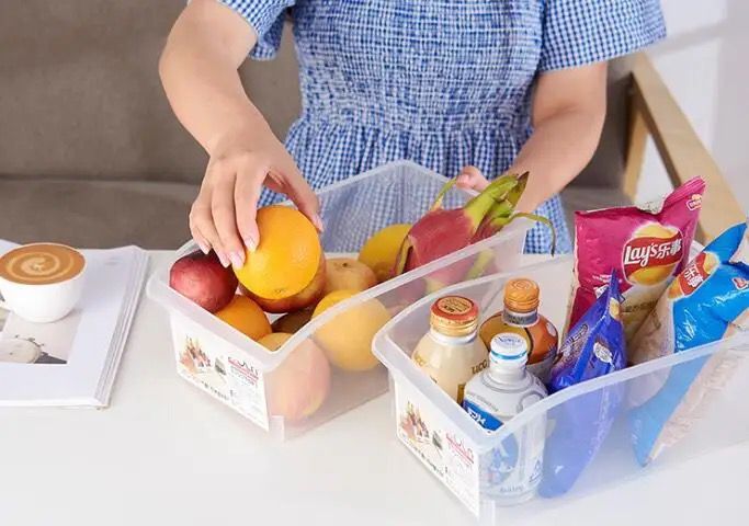 1 Pc Clear Plastic Refrigerator Food Storage Container