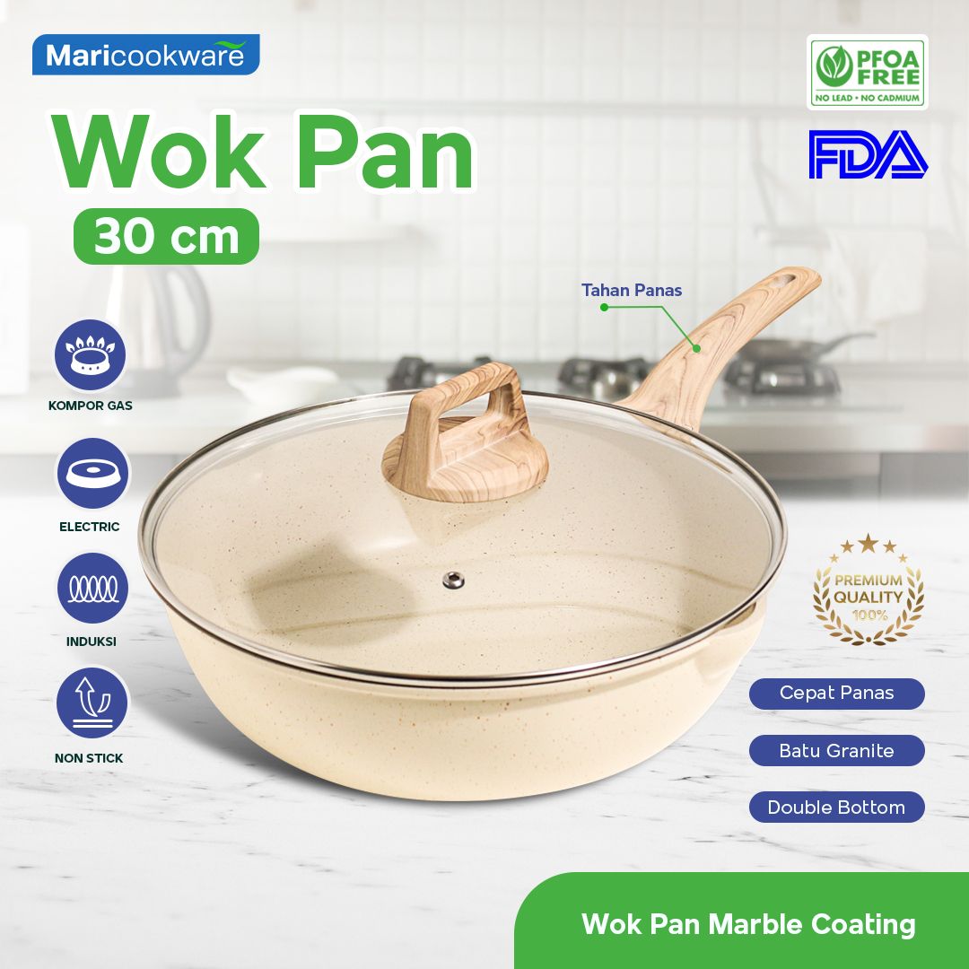 GRANITE WOK PAN 30CM 