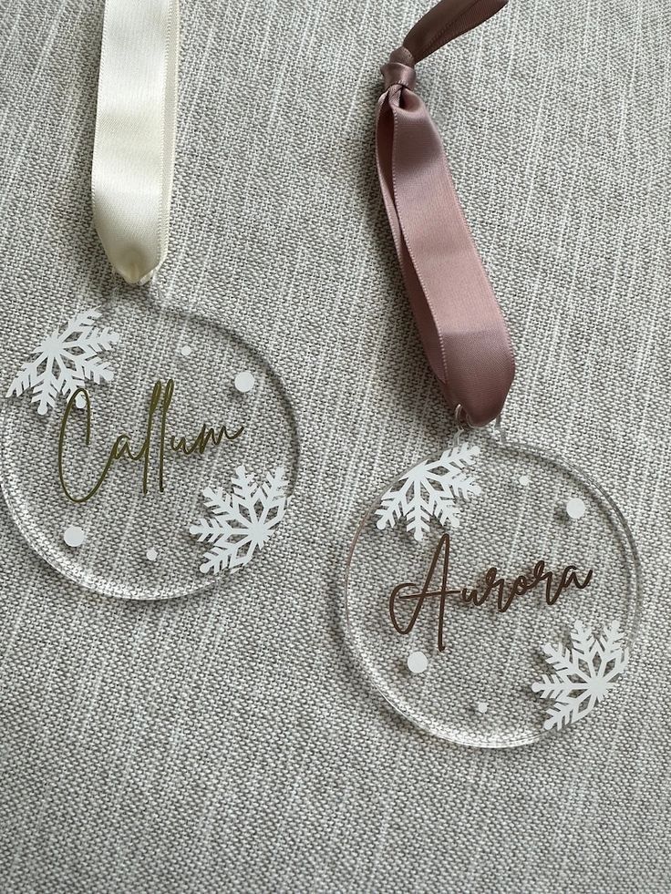 Flat personalized ornaments