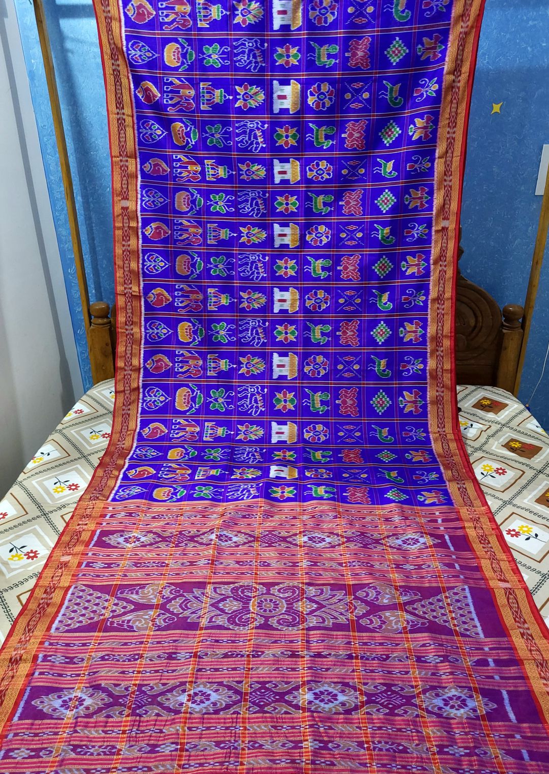 Sambalpuri Original Khandua Mulbery Pata Saree  Multy Color NABAKOTHI 