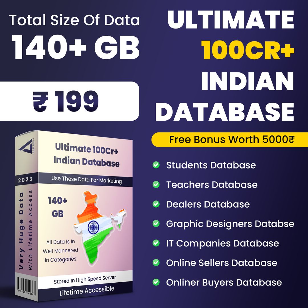 Ultimate 100Cr+ Indian Database