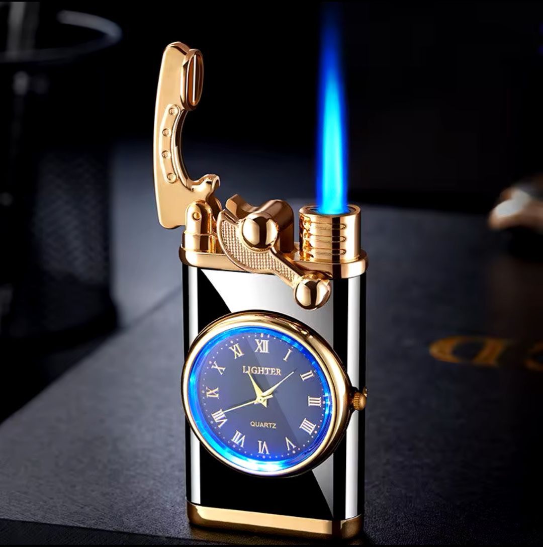 Briquet Chalumeau avec Horloge