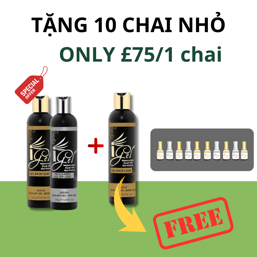 Igel Base/ Coat - Tặng 10 chai nhỏ