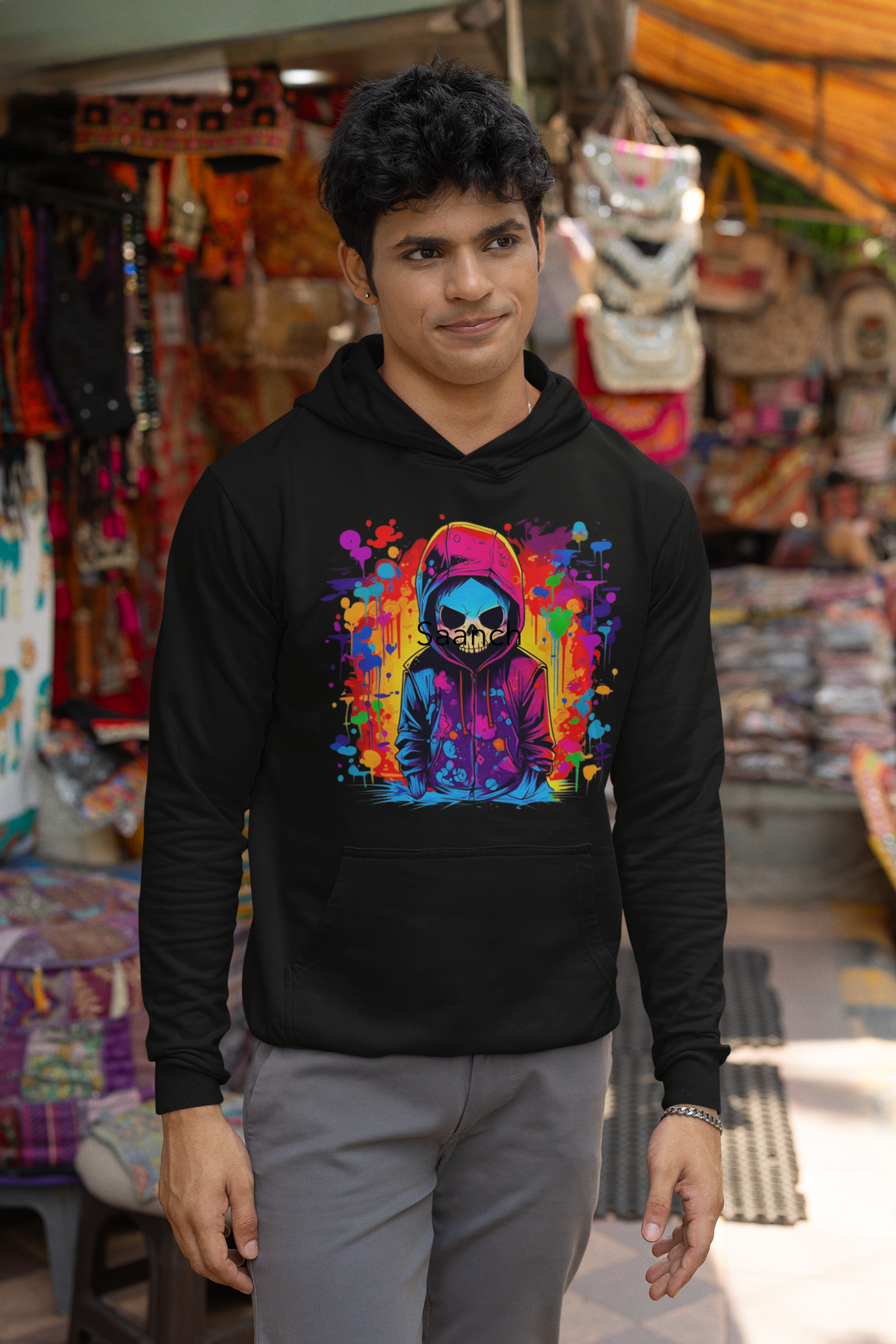 Sweatshirt Hoodies- Colorfull Skull