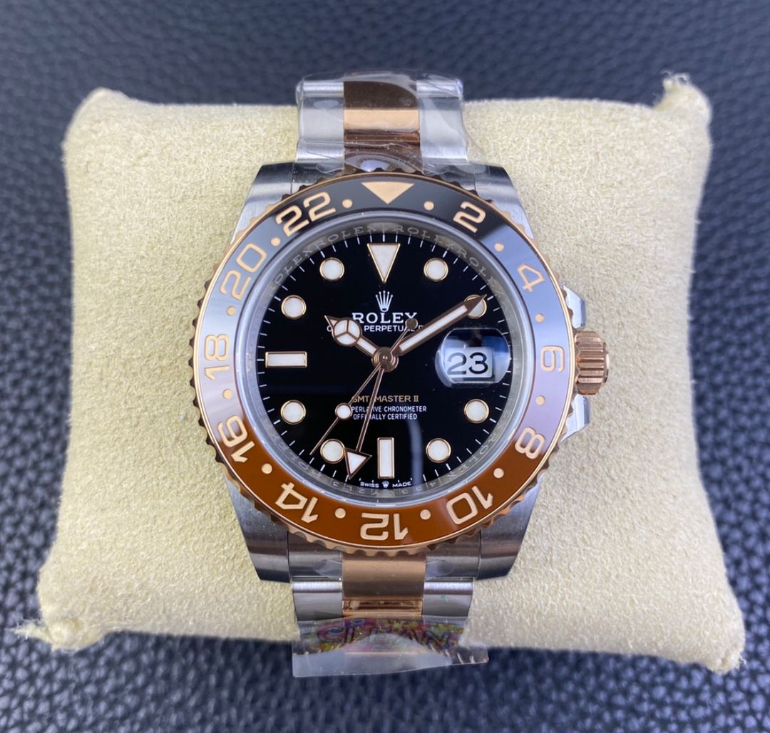 Super Clone GMT-Master II “Root-Beer” Rose Gold & SS 126711
