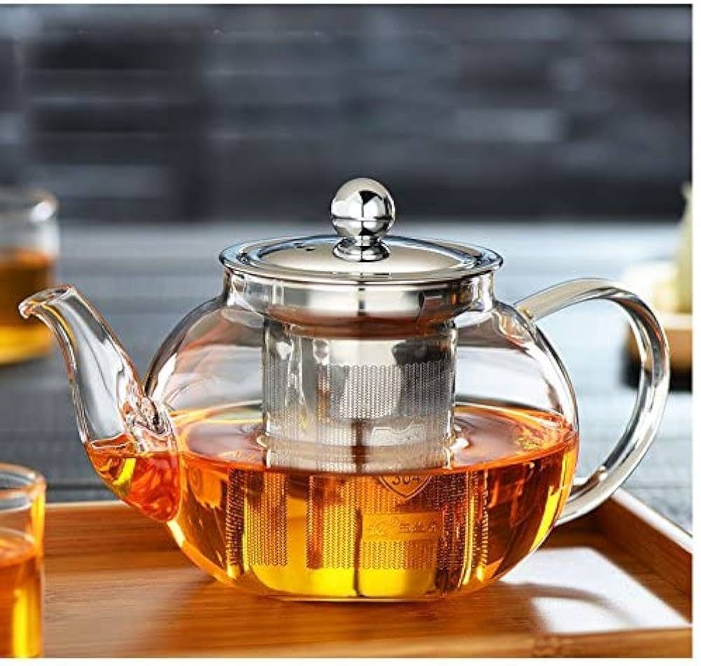 Borosilicate glass tea pot with infuser