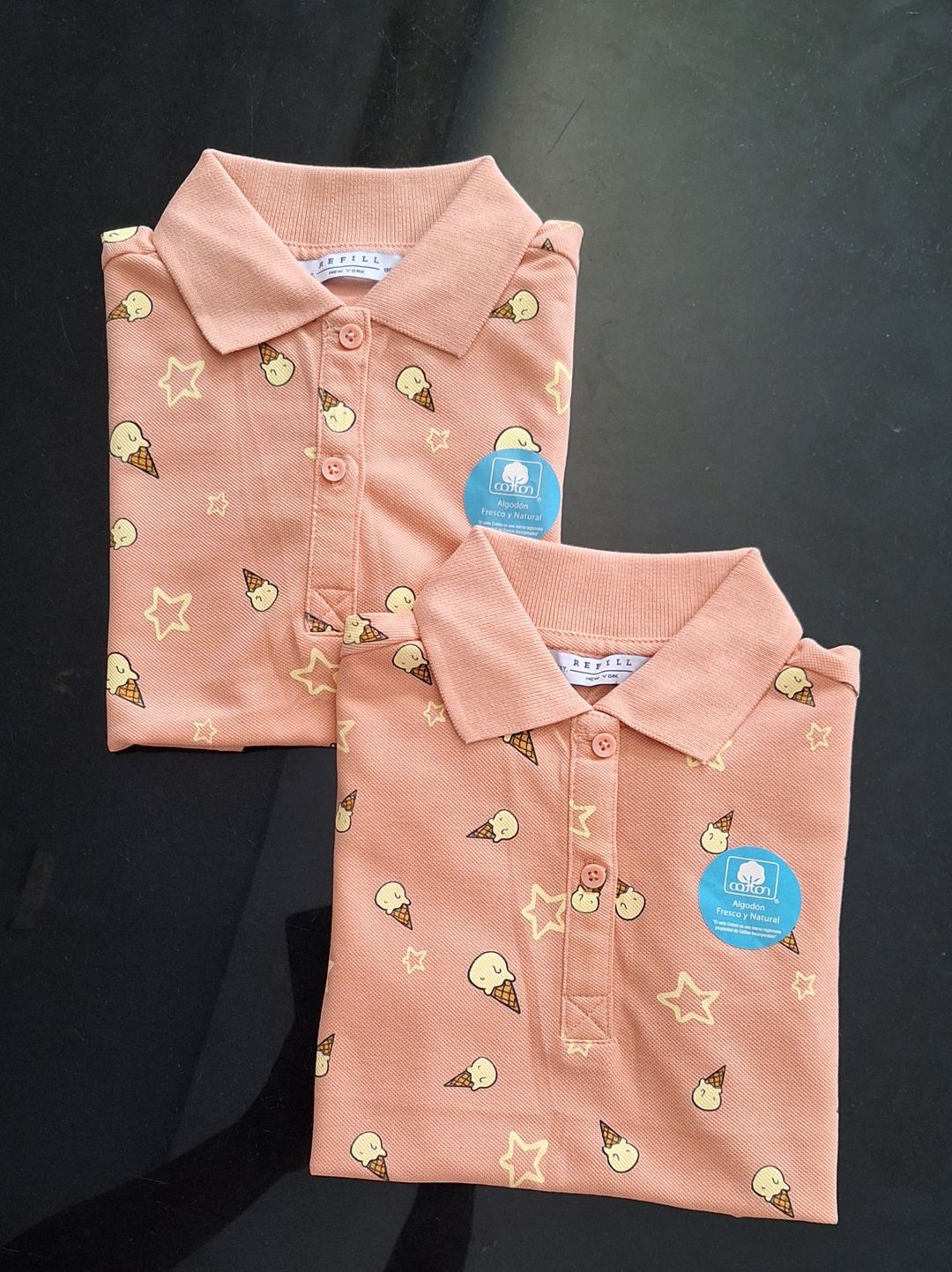 Polo fille Motif Glace 