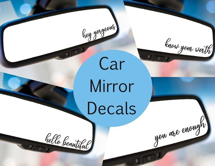 Car mirror decal