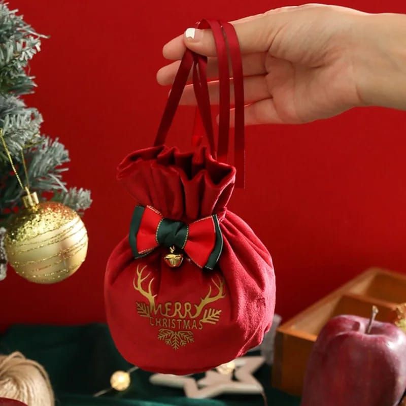Christmas Velvet candy bag