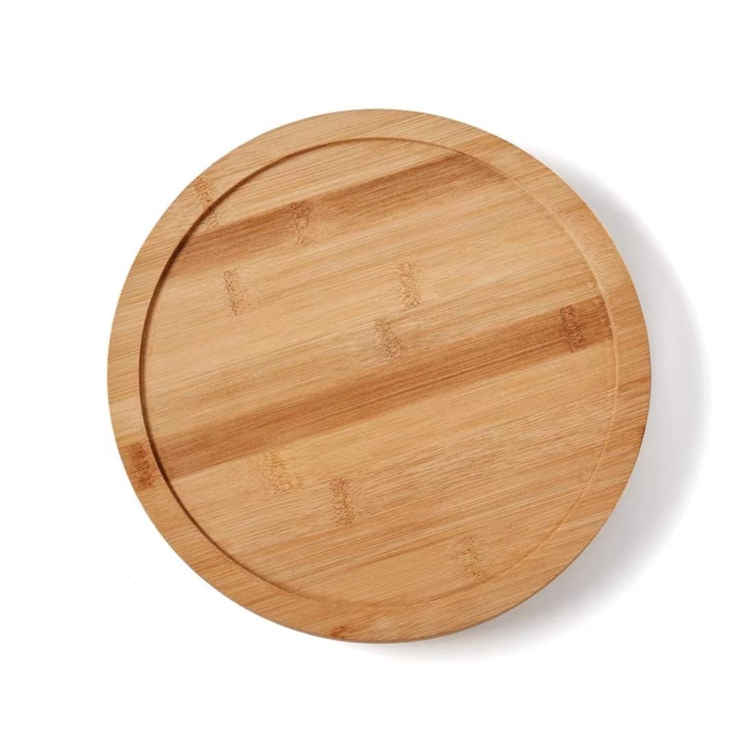 Single layer Bamboo rotating spice rack