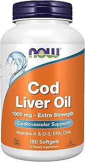 NOW COD LIVER OIL 1,000MG  180 SGELS