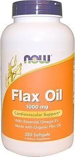 NOW FLAX OIL ORGANIC 1000mg  250 SGELS