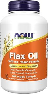 NOW FLAX OIL ORG 1000mg  120 VGELS