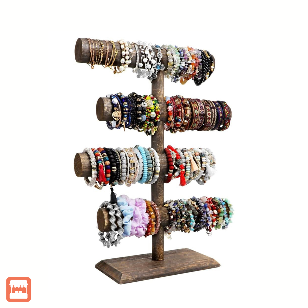 4-Tier Wooden Accessory Stand