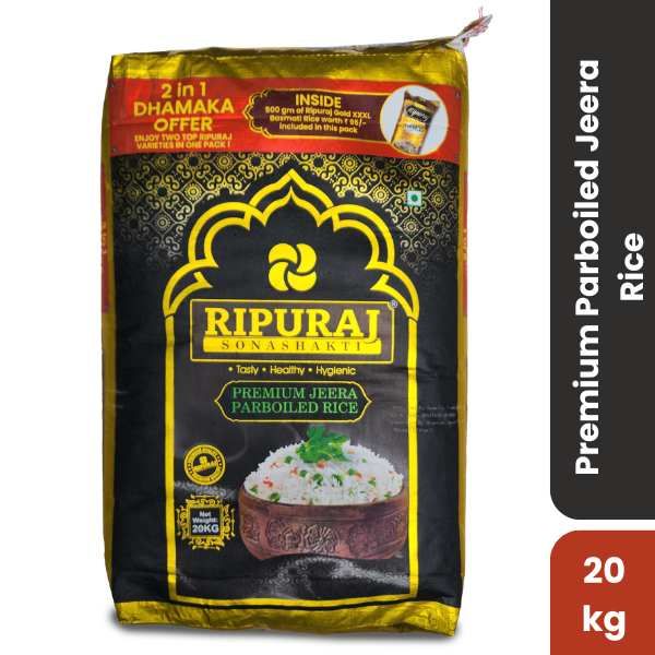 Ripuraj Sonashakti Finest Premium Parboiled Jeera Rice, 20kg